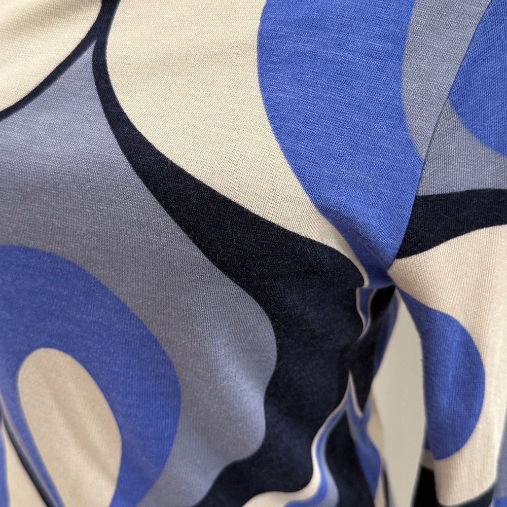 Boden mod swirl half sleeve knee length midi dress retro size 6 R - Picture 2 of 7
